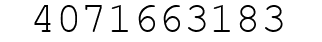 Number 4071663183.