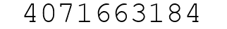 Number 4071663184.