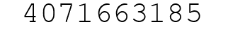 Number 4071663185.