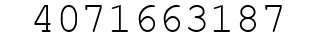 Number 4071663187.