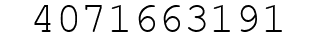 Number 4071663191.