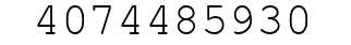Number 4074485930.