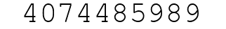 Number 4074485989.
