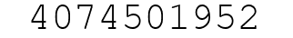 Number 4074501952.