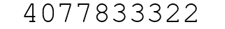 Number 4077833322.