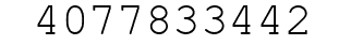 Number 4077833442.