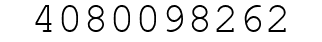 Number 4080098262.
