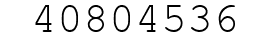 Number 40804536.