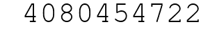 Number 4080454722.