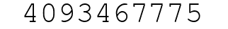 Number 4093467775.