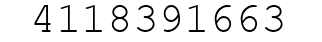 Number 4118391663.