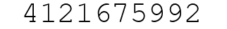 Number 4121675992.