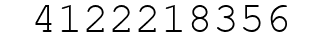 Number 4122218356.