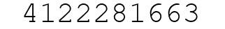 Number 4122281663.