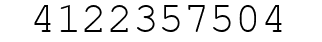 Number 4122357504.