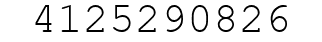 Number 4125290826.