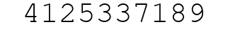 Number 4125337189.