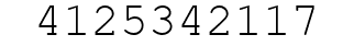 Number 4125342117.