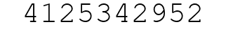 Number 4125342952.