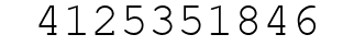 Number 4125351846.