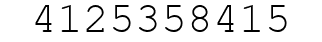 Number 4125358415.
