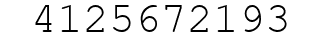 Number 4125672193.