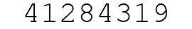 Number 41284319.