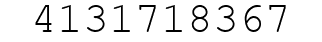 Number 4131718367.