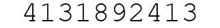 Number 4131892413.