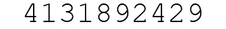 Number 4131892429.