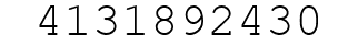 Number 4131892430.