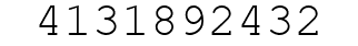 Number 4131892432.