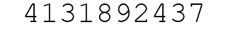 Number 4131892437.