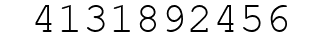 Number 4131892456.