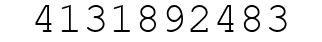 Number 4131892483.