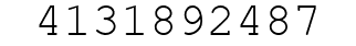 Number 4131892487.