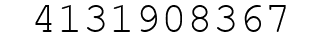 Number 4131908367.