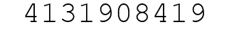 Number 4131908419.