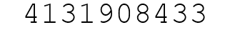 Number 4131908433.