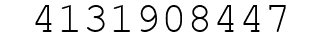 Number 4131908447.