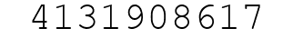 Number 4131908617.