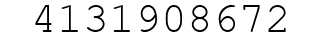 Number 4131908672.