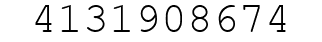 Number 4131908674.