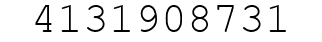 Number 4131908731.