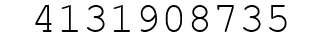 Number 4131908735.