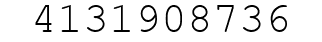 Number 4131908736.
