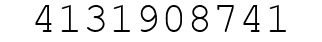 Number 4131908741.