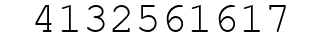 Number 4132561617.