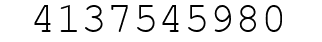 Number 4137545980.