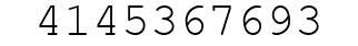 Number 4145367693.